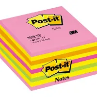 Post-It Note Cube 76x76 Värisekoitus Neon 1