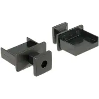 DeLOCK – Dust Cover for USB Type-A female with grip 10pcs, black (64009)