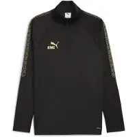 Puma Harjoituspaita Kingtouch 1/4 Vetoketju - Musta/kulta, koko X-Small