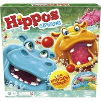 Hasbro Gluttonous Hippos, brädspel för barn, brädspel, från 4 år, för 2 till 4 spelare, Hasbro Gaming