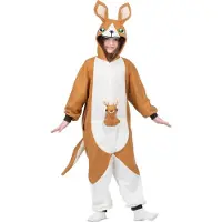MOM Kigurumi Tyttö Kenguru Hännällä Ja Täytetyllä Huppuasulla