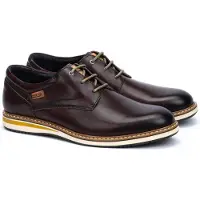 Pikolinos for man. M1T-4050 Avila brown leather shoes (41), Flat, Laces, Casual