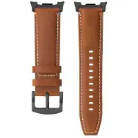 CaseOnline Nahkainen kellon ranneke Samsung Galaxy Watch 8 (44mm) - Cognac Ember