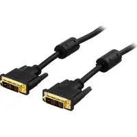 Deltaco DVI-D Single Link -kaapeli, 2 m, musta