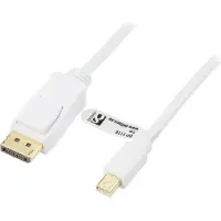 Deltaco DP-1110 valkoinen 1 m DisplayPort - MiniDP näyttökaapeli