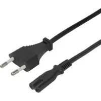Deltaco – Power cord CEE 7/16 - C7, 3,0m, black (1902298)