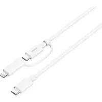 Deltaco IPLH-442-1 USB-C – Lightning -kaapeli, 1 m, valkoinen