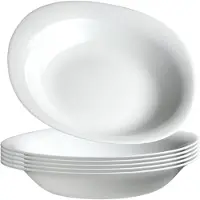 Kadax Syvävalkoinen lautanen 23 cm, 6 kpl. sarja