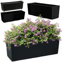 Hobby Hall Kukkaruukku parvekelaatikko + sisäosa 19x56cm musta