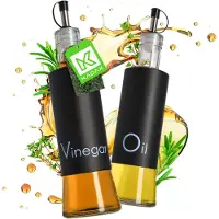 Hobby Hall Etikkapullo oliiviöljylle 2x 320 ml annostelijalasipullosarjalla, Acto butelis alyvuogių aliejui 2 x 320 ml su dozatoriaus stiklinių butelių rinkiniu