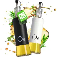 Kadax Etikkapullo oliiviöljylle 2x 320 ml annostelijalasipullosarjalla