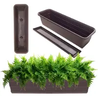 Kadax Parveke kukkaruukkulaatikko Kukkaruukku 60cm + Mokkateline
