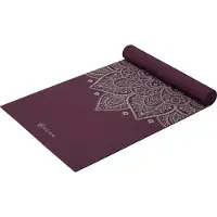 Gaiam Midnight Plum Sundial Flower Yoga Mat 5 mm