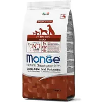 Monge Dry Dog Natural Superpremium Spec. Line All Breeds Adult kuivaruoka koirille karitsan kanssa, 2,5 kg