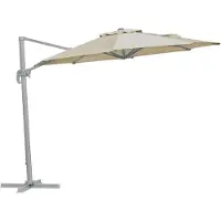 Brafab , Linz 300 cm vapaasti riippuva aurinkovarjo vaaleanharmaa/khaki