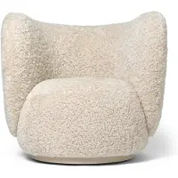Ferm Living Rico Lounge nojatuoli Sheepskin - Moonlight
