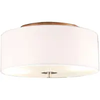 QAZQA Maalaismainen kattovalaisin valkoinen 30 cm 2-lamppuinen - Drum