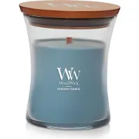 Woodwick Evergreen Cashmere tuoksukynttilä sisältää puusydämen 275 g