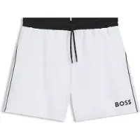 BOSS for man. 50514429 White Starfish swimsuit (M), Beachwear, Polyester