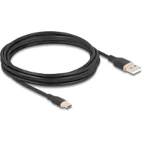 DeLOCK 81228, 4 m, USB A, USB C, USB 2.0, 0,48 Gbit/s, Musta