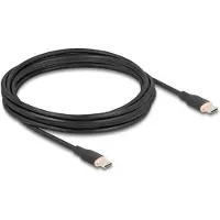DeLOCK – USB 2.0 Cable USB Type-C male to male PD 3.0 60 W 4 m black Silicone (81240)