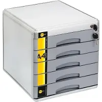 Yellow One 5-laatikollinen arkistokaappi. metalli KELTAINEN