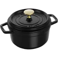 Staub La Cocotte pyöreä pata valurauta 1,2 L Musta