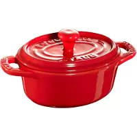 Staub ovaali minipata, 0,2 l punainen