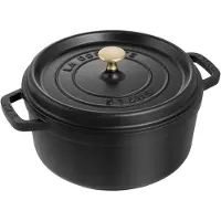 Staub La Cocotte pyöreä pata valurauta 2,6 L Musta