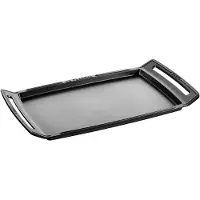 Staub Teppanyaki paistolevy kahvalla 38x25 cm Musta