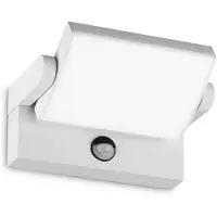 Ideal Lux Ulkoseinävalaisin liiketunnistimella Swipe Sensor, Valkoinen/opaali, Metalli, Moderni