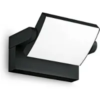 Ideal Lux Led ulkoseinävalaisin Swipe, Musta, Metalli, Moderni