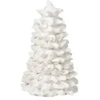 Broste Copenhagen Pulp Christmas Tree - White - Ø 8 CM