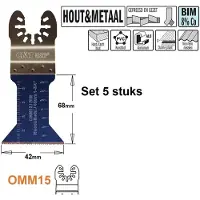 Cmt Upotussahanterä OMM15-X5 Wood and Metal; 45 mm; 5 kpl.