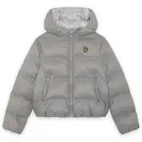 Lyle & Scott Cropped Puffer Coat - Grey - 170-176