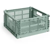 HAY Colour Crate säilytyslaatikko medium square, sage green