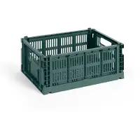 HAY Colour Crate Medium säilytyslaatikko, tummanvihreä