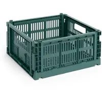 HAY Colour Crate Medium Square - säilytyslaatikko, tummanvihreä