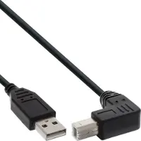 Goobay USB-A <-> USB-B 2.0 - 90° - 1m - Musta