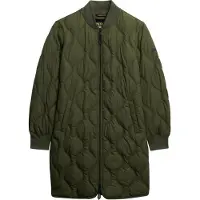 Superdry for woman. W5011932A Long Quilted Jacket green (XS), Casual, Polyester