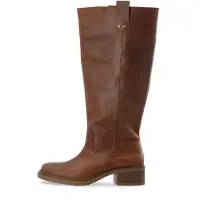 Bianco Biamary Knee High Pull On Boot Pull Up Leather - Brown - 39