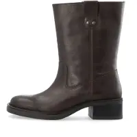 Bianco Biamary Mid Pull On Boot Pull Up Leather - Brown - 36