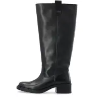 Bianco Biamary Knee High Pull On Boot Smooth Leather - Black - 38