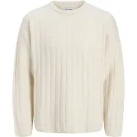 Jack & Jones Jjebradley Carter Knit Crew Neck - Cream - S