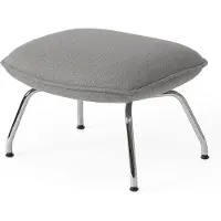 Muuto , Doze Ottoman Tube Base - Re-Wool 128 Chrome