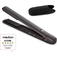 Medion LIFE HS2 MD 19865 hair straightener, wireless, with ceramic-tourmaline plates and temperature regulation 165-210°C (50076372)