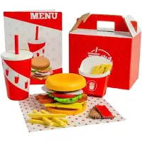 Bigjigs Wooden Burger and Fries Set 48pcs.