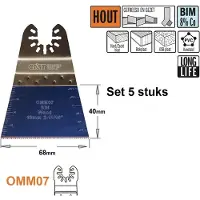 Cmt Upotussahanterä OMM07-X5 ExtraLong Life Plunge 68 mm; 5 kpl.