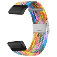 CaseOnline Punottu Kellon ranneke Garmin Quatix 8 (47mm) - Light Rainbow
