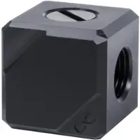 Alphacool Eiszapfen connection terminal 4-way, G1/4 IG, Black Acetal